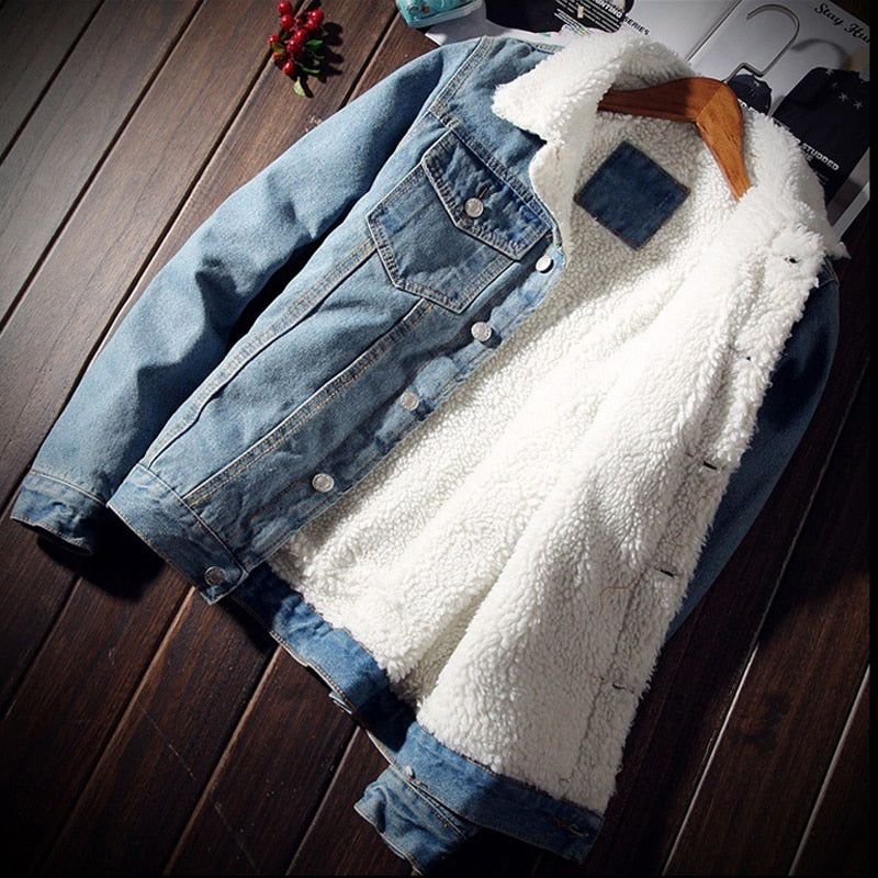 Men's Wool Lined Denim Jacket