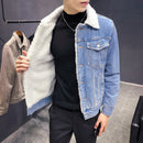 Men's Wool Lined Denim Jacket 