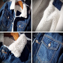 Men's Wool Lined Denim Jacket 