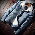 Men's Wool Lined Denim Jacket 