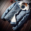 Men's Wool Lined Denim Jacket 