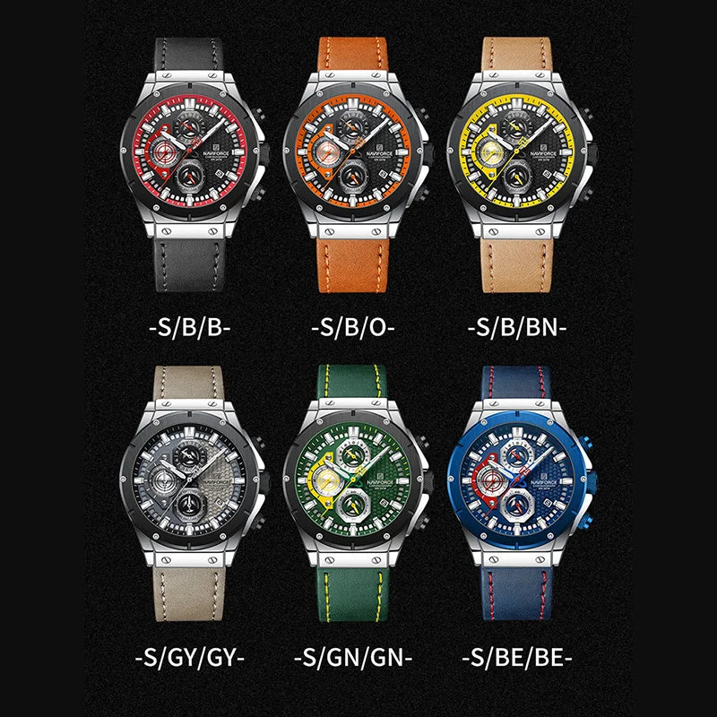 Luxury Men's Leather Watch - ChronoLuxe Prestige
