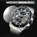 Luxury Men's Leather Watch - ChronoLuxe Prestige