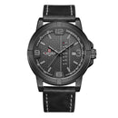 Men's Sports Watch with Leather Strap - LeatherSport Elite