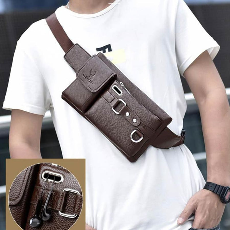 Men's Leather Crossbody Bag