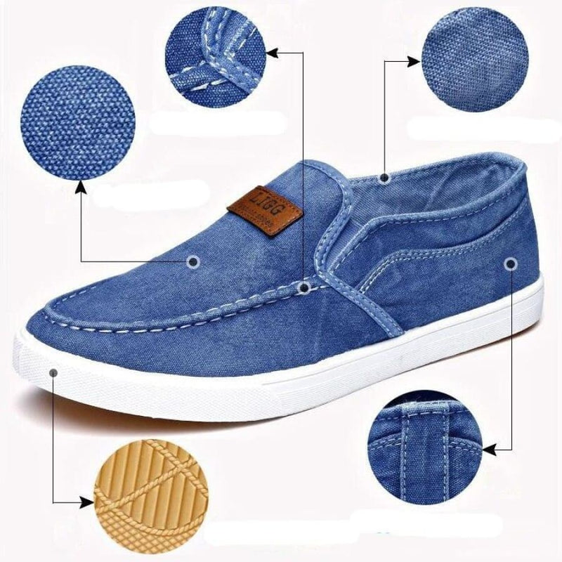 Men's Canvas Slip On Sneakers 